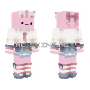 1angrytoast1 Pink Bunny Girl Minecraft skin