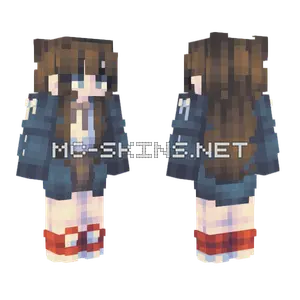 3 AM Studying Girl Minecraft skin