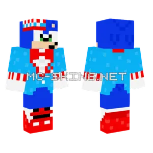 4th Of July Sonic Minecraft skin