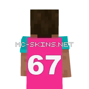 67 Pink cape, outside and lining