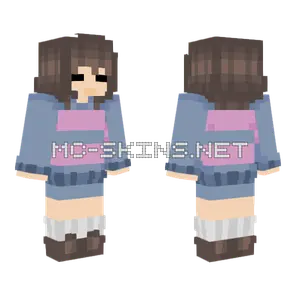 Accurate Frisk Minecraft skin