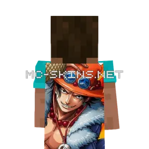 Ace Portgas cape, outside and lining