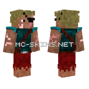 Action Lad Pirate Long Hair Minecraft skin