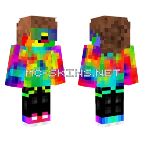 Ahr51r Skin Rainbow Minecraft skin