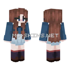 Ai Shindo Blue Dress Minecraft skin