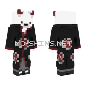 Akaatsiski Akatsuki Cloak Minecraft skin