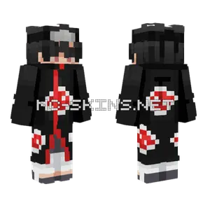 Akatsuki Black Cloak Minecraft skin