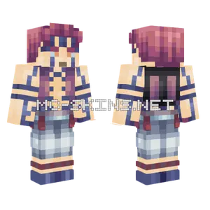 Akaza Anime Girl Minecraft skin