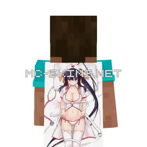 Akeno Himejima Nurse cape, outside and lining