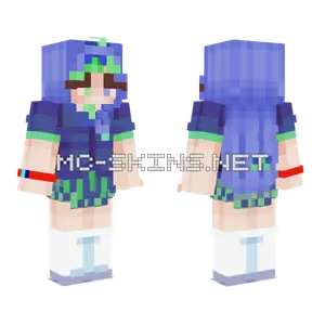Akiko Blue Suit Minecraft skin