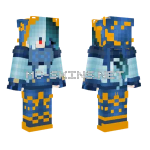 Aku Blue Outfit Minecraft skin