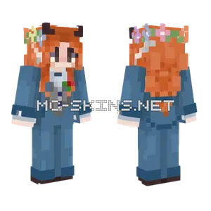 Algo Flower Crown Girl Minecraft skin