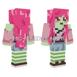Alien Cool Girl Minecraft skin