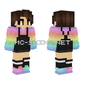 Alita Rainbow Overalls Minecraft skin