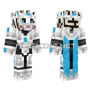 All White Tiger Knight Minecraft skin