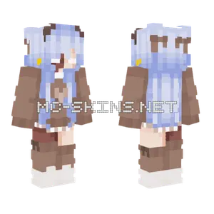 Alphawolf Blue Hair Minecraft skin
