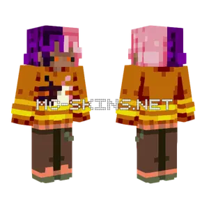 Amber Axolotl Minecraft skin