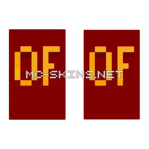 Amber OptiFine Letters cape, outside and lining