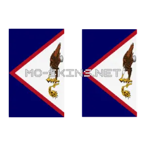 American Samoa Flag cape, outside and lining