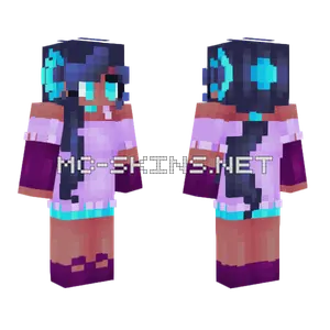 Amethysts and Aquamarines Outfit Minecraft skin