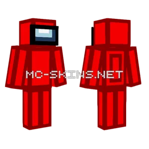 Among Us Red Minecraft skin