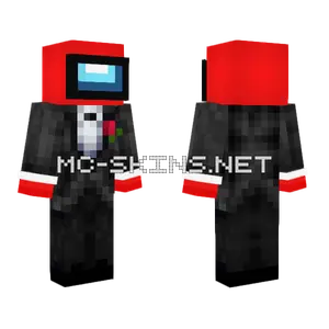 Among Us With Suit Minecraft skin
