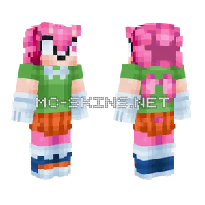 Amy Rose Classic Minecraft skin