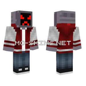 Angry Grey Robot Minecraft skin