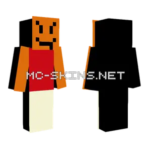 Angry Orange Face Minecraft skin