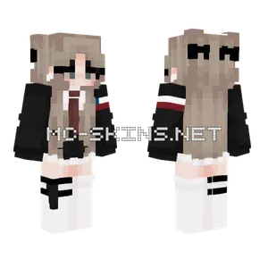 Anime Girl School Uniform Minecraft skin