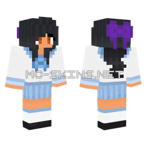 Aphmau PDH With Purple Bow Minecraft skin