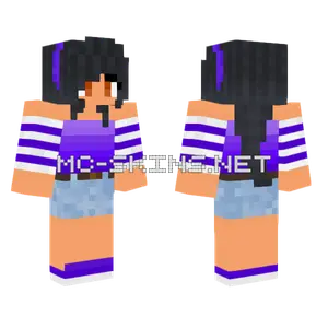 Aphmau Purple Casual Minecraft skin