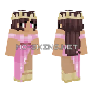 Aphrodite Pink Dress Minecraft skin