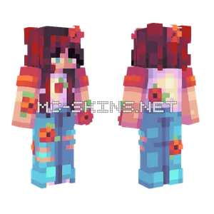 Apples and Poppies Minecraft skin