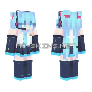 Aqua Blue Hair Girl