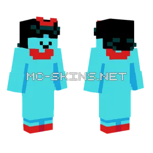 Aqua Deltarune Minecraft skin