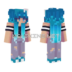Aqua Hair Girl