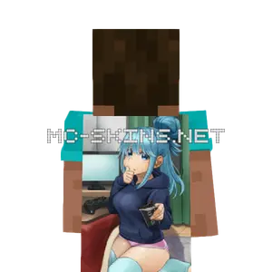 Aqua Hoodie cape, outside and lining
