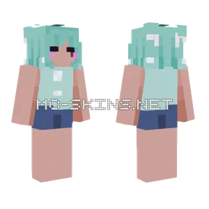 Aqua Nurse Outfit Minecraft skin