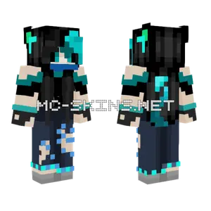 Aqua Villain Merla Minecraft skin