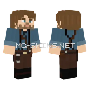 Arthur Morgan RDR2 Minecraft skin