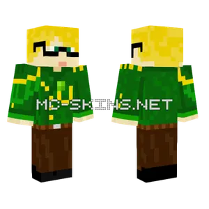 Asak127 Yellow Hair Green Jacket Minecraft skin