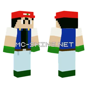 Ash Ketchum Normal Cap Minecraft skin
