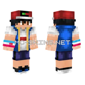 Ash Pokemon Journeys Dynamax Band Minecraft skin