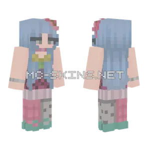 Ashnikko Blue Hair Minecraft skin