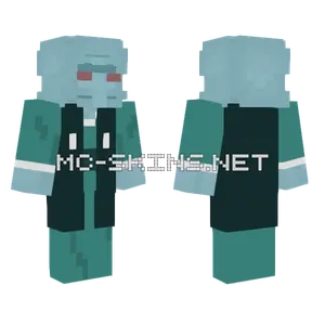 Asian Squidward Minecraft skin