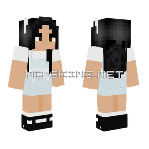 Asian Y2K Dress Girl Minecraft skin