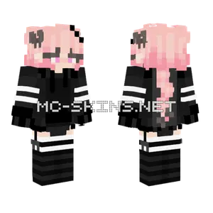 Astolfo Black Hoodie Minecraft skin