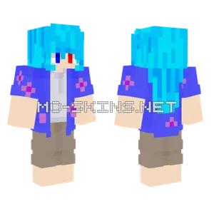 Atrenz Blue Shirt Minecraft skin