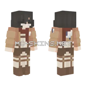 Attack On Titans Mikasa Minecraft skin